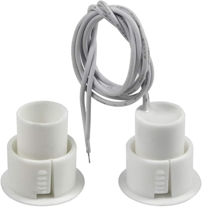 BNYZWOT Recessed Door Contacts NC Security Alarm Window Sensors With Magnetic Reed Switch. 3⁄4 Inch Door Contact Position Switches DCS Work with All Access Control and Burglar Alarm Systems White 5pcs