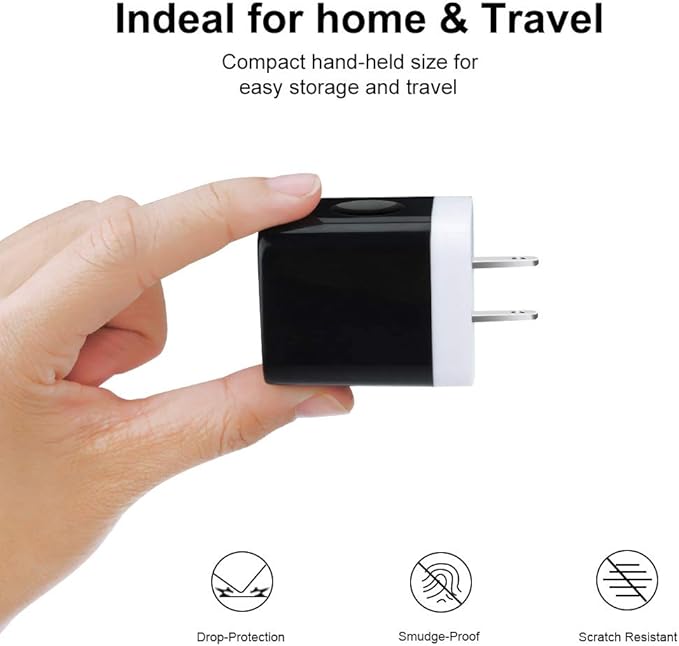 Wall Charger Adapter,USB Cubes,Sicodo 3Pack Universal Travel 3.1A 3 Muti Port Plug Charging Block Compatible with iPhone 16,15,14,13,12,SE 2020,11,X,Plus,Samsung GalaxyS24,S23,S22,S21,S20Ultra,Plus,LG