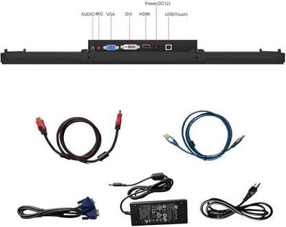 GreenTouch 18.5 Industrial Touch Monitor Open Frame, HDMI/VGA/DVI Interface, Built-in Speakers, Capacitive Touch Screen Technology