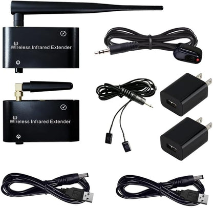 SPENFiLY Wireless IR Blaster Device with Hidden Infrared Receiver Extender for Remote Operation Infrared Repeater for Audio-Visual Controls WL-T1-L (Control 2 evices)