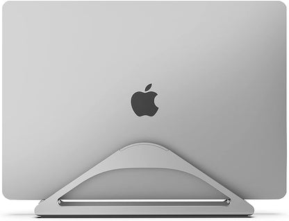 HumanCentric Vertical Laptop Stand for Desks in Space Grey, Upright Adjustable Holder to Dock Apple MacBook Stand, and Other Laptops to Organize Work & Home Office, Automatic Grip