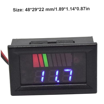Battery Charge Level Indicator Universal Car Battery Capacity Meter Tester Checker 12v-60v Blue Motorcycle Checker Auto Tester Fuel Gauge Indicator