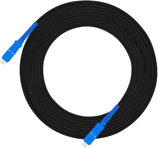 Jeirdus 50M SC to SC Outdoor Armored Simplex 9/125 SM Fiber Optic Cable Jumper Optical Patch Cord Singlemode 50Meters 160ft