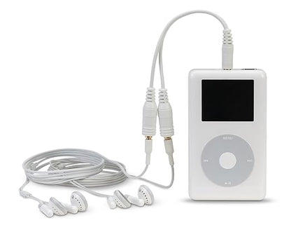 Belkin 3.5mm Audio Splitter – Dual Headphone and Speaker Jack Adapter for Sharing Music or Videos – Compatible with iPhone, iPad, Laptops, Tablets, and Other Devices with AUX Port – White