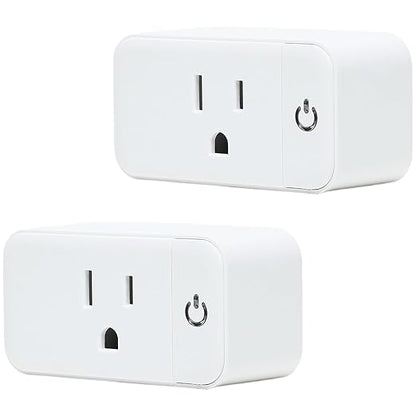 Lunabode LED Smart Plug - 2 Pack Smart Home 2.4G Wi-Fi Plugs Outlet Works with Echo, Alexa & Google Home | Smart Plug for Home with Timer, Remote,Voice & Group Controller | No Hub Required