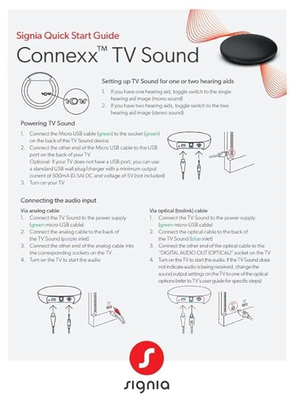Signia TV Sound Bluetooth Transmitter – Direct Streaming for Hearing Aids | Compatible with Rexton, Miracle-Ear, Signia & Connexx Devices
