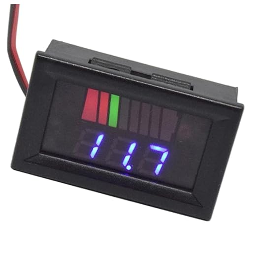 Battery Charge Level Indicator Universal Car Battery Capacity Meter Tester Checker 12V-60V Blue Car Tester Motorcycle Checker Capacity Meter