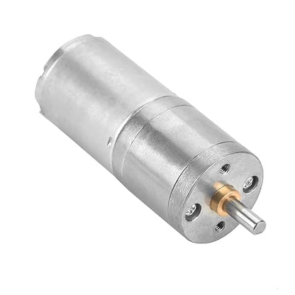 25mm DC 12V 25GA-370 Low Speed Metal Gear Motor for Electronic Locks Robots Electric Curtains Doors Mixers Monitoring Devices Pet Feeders DIY Projects