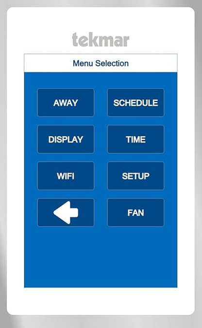 tekmar Invita Wi-Fi Thermostat | 2-Wire, Energy Star Approved, Up to 2-Stage Heat, 2-Stage Cool, Fan & 2 Accessories or Up to 4-Stage Heat, 2-Stage Cool, Fan, Reversing Valve and 1 Accessory | ERV/HRV