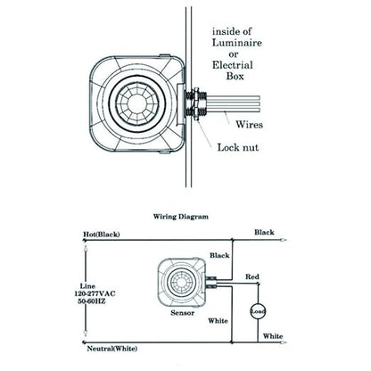ECOELER High-Bay Occupancy Sensor Switch, 360° Passive Infrared PIR Ceiling Sensor, 120-277VAC, Neutral Wire Required, Automatic Commercial/Residential Lighting Solution, UL Listed, 10 Pack