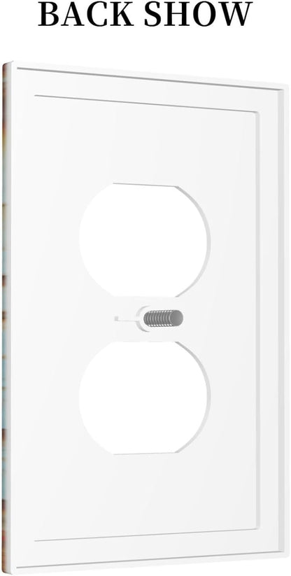 Bvtewkhz Dogs Funny Puppy Pets Vintage Duplex Outlet Decorative Outlet Covers Light Switch Plate Electrical Receptacle Switchplate For Bathroom Kitchen Bedroom