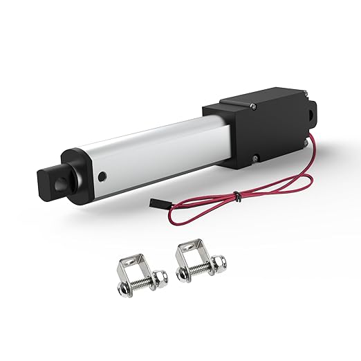 0.5 Inch 4.5lbs Mini Stroke 12V 4.5lbs Electric Linear Actuator 1.2"/sec Linear Motion Actuator with Brackets for Cabinets, Robotics, Home Automation, Window Opener(20N, 10mm)