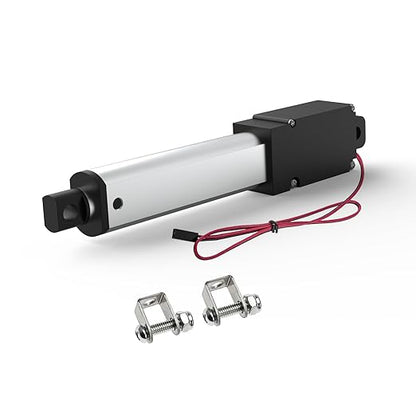 0.5 Inch 9lbs Mini Stroke 12V Electric Linear Actuator 0.6"/sec Linear Motion Actuator with Brackets for Cabinets, Robotics, Home Automation, Window Opener(40N, 10mm)