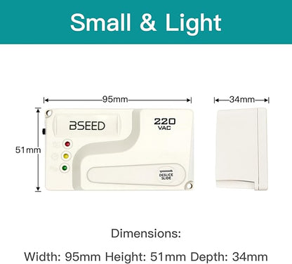 BSEED Wiring Surge Protector, Adjustable Voltage,Power Suppressor Protector with Protected Light Indicators for Refrigerator/TV/Air Conditioning/Computer and Other Home Appliances, 220V 3520W-1Pack