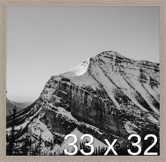 Frame It Easy 33 x 32 Rustic Gray Wood Frame (Derby)