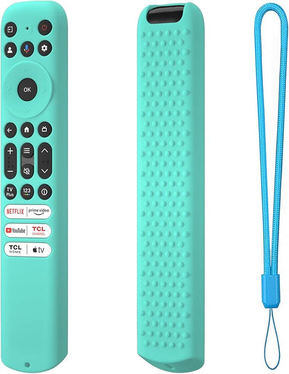 Hi Color Silicone Cover for TCL RC813 FMB1/RC923/RC902V Remote Protective Case Sleeve for TCL Smart TV Remote RC813 FMB1 Case Cover(Mint)