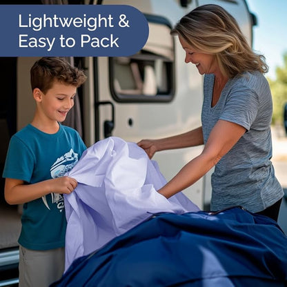 RV Short Queen Sheet Set 60 X 75 - 4 Piece RV Short Queen Bed Sheets - Soft, Breathable & Cooling - Designed for Bunks, Trailers & Campers - Fits 8” to 12" Mattress - Hotel Luxury Bedding - Lavender
