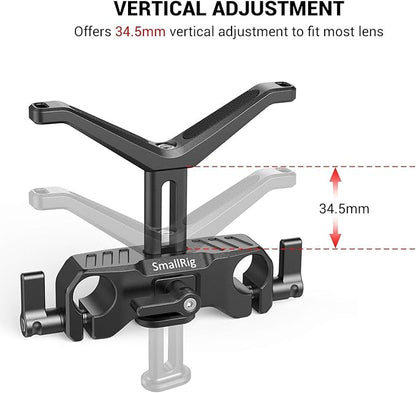 SMALLRIG Camera Base Plate Kit with 15mm LWS Rod Rail Clamp, 15mm Lens Support for Sony A6500 A6600 A6300, for Canon R5 R6, for Sony A7SIII / A7III, Both for Cameras & Cages - 4959