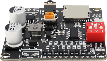 DiGiYes 20W Voice Playback Module DC 6-35V 24-bit DAC Output Support TF Card 32GB for Broadcast Device DIY, Support USB Downloadable Music Player Board