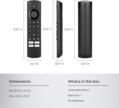 IDGPUW Replacement Remote Control for Fire Smart TV, Compatible with Insignia, Toshiba, Amazon Fire Smart TV