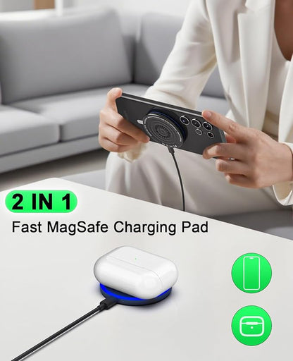 Wireless Charger 2Pack 6FT 15W Samsung Magnetic Wireless Charger Fast Charging Pad for Samsung Galaxy S25 Ultra/S24 FE/S23 Ultra/S22/S21/Z Google Pixel 9 8a 7a 8 7 Pro | Strong Magnet Technology