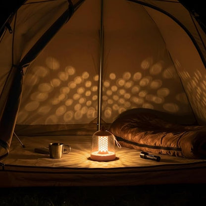 MKLK Camping Lantern, IPX4 Waterproof Touch Control LED Night Light, USB Rechargeable & Long Lasting Battery, Portable Hanging Tent Lamp for Outdoor Camping Hiking Backpacking, Pink