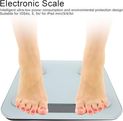 Advanced Smart Body Fat Scale Bluetooth Weight Scale with High Precision Sensors Digital Body Composition Analyzer BMI Measurement for Home Gym Fitness Tracking ABS Material
