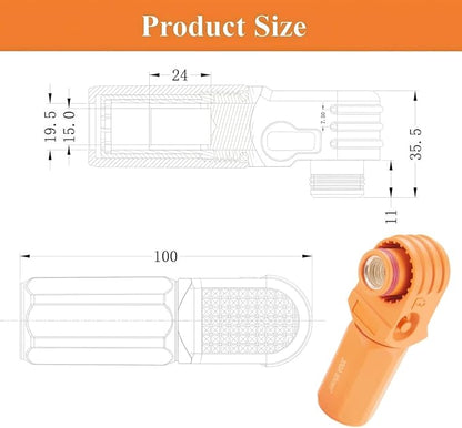 1 Set Battery Energy Storage Connector 350A 95mm² High Current HV Connectors Quick Plug Terminal Right Angle Plug and Socket IP67 Waterproof Power Adapter (Orange, 350A)