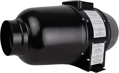 VENTS-US TT Silent M 125-5" Inline Duct Fan Includes Two-Speed Switch with Thermal Overload Protection – UV Resistant, Quiet Operation, up to 188 CFM
