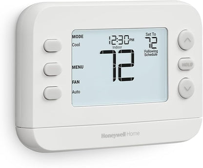 New! Honeywell Home Programmable Thermostat, Single-Stage, 1 Heat/1 Cool Compatibility, 5-2 Day Schedule, X2P, White, RTH20B