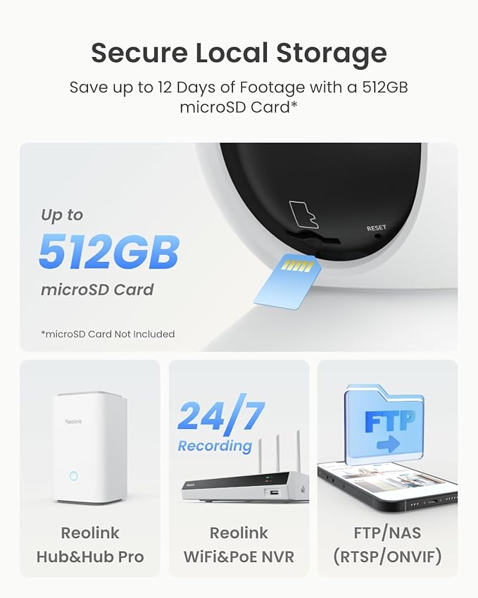 REOLINK Smart 4K UHD Pan & Tilt Dual-Band Wi-Fi 6 Indoor Security Camera with 3X Optical Zoom, Auto-Tracking, People/Pet Detection, Crying Sound Detection, Privacy Mode, and Bluetooth Setup, E1 Zoom