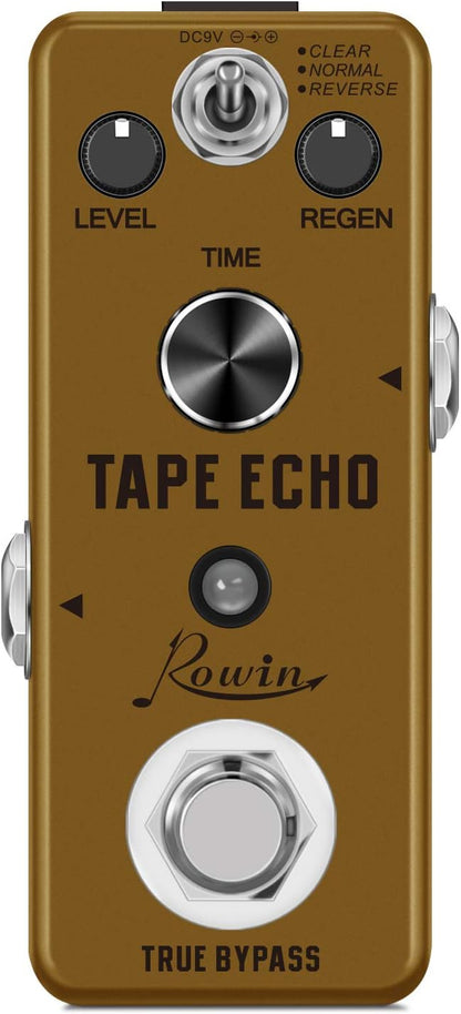 Rowin Tape Echo Delay Digital Guitar Effect Pedal with Storage Function for Timbre and Sound.