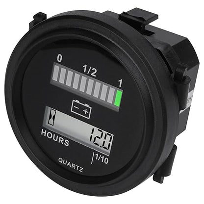 Yooreal 12/24V 36/48V 72V Golf Cart Battery Meter,Hour Meter&Battery Indicator Gauge Meter Lead-Acid Battery(Excluded Trojan),Charging Reminder,for Golf Cart Club Car RV Forklift Tractor ETC