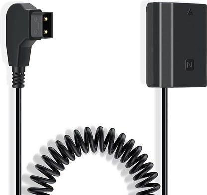 Kimaru D-TAP to NP-FZ100 Dummy Battery Power Cable for Sony A6600, A6700, FX3, FX30, ZV-E1, A7III, A7IV, A7SIII, A7RIII, A7RIV, A7RV, A7C, A7CII, A7CR, A1, A9, A9II Cameras.
