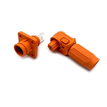 150A-200A 1500V Battery Energy Storage Connector, 35-50mm² High Current Connectors Quick Plug Terminal Orange Right Angle Plug and Socket IP67 Waterproof Power Adapter Threaded Wiring