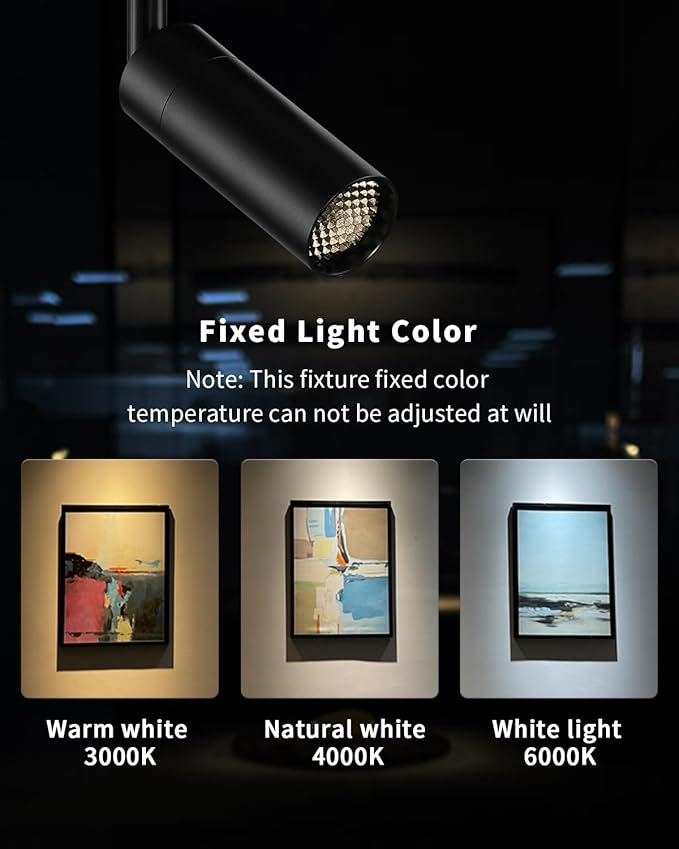 Gpaillumic LED Track Lighting Heads Compatible with H Type 3-Wire Rail Ceiling Spotlight for Indoor Cafe Bar Dining Room Restaurant Lighting