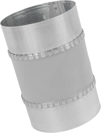 Repa Market 4" Inch Flexible Vibration And Noise Reducing Coupler - Female Fit Duct Connector – Galvanized Steel Coupling for Joining Two Male Duct Fittings – HVAC Ventilation Inline Joint