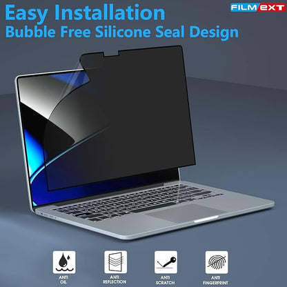 FILMEXT Privacy Screen for Macbook Pro 14 inch (2025-2021, M4 M3 M2 M1), Removable Macbook pro 14.2" A3112 A3401 A2992 A2918 A2779 A2442 Privacy Laptop Screen Filter Anti-Spy/Anti-Glare/Eye Care