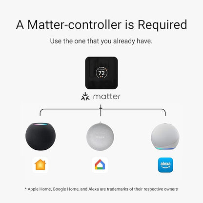 Lux TQX Smart Thermostat for Home, Programmable WiFi with Matter Protocol, Occupancy Sensing, Includes 1 Remote Sensor - Works with Apple Home, Alexa, Google Home - C-Wire Included