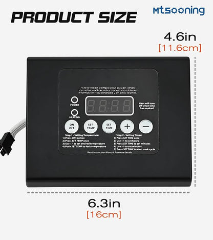 Mtsooning 990050048 Digital Control Panel LED Display Replacement for Masterbuilt MB ESQ30B, ESQ30S, 20070106, 20070206, 20072010, 20070910 Electric Smoker Grill Models Controller