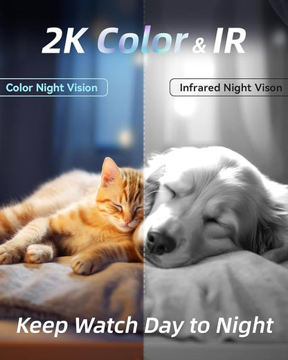 blurams Cameras for Home Security, 2K Pet Camera with Phone App, 5GHz/2.4GHz Dual-Band, 360° PTZ Indoor Cameras, 2-Way Talk, Motion Tracking, Color/IR Night Vision, Cloud&SD, Works with Alexa (4Pack)