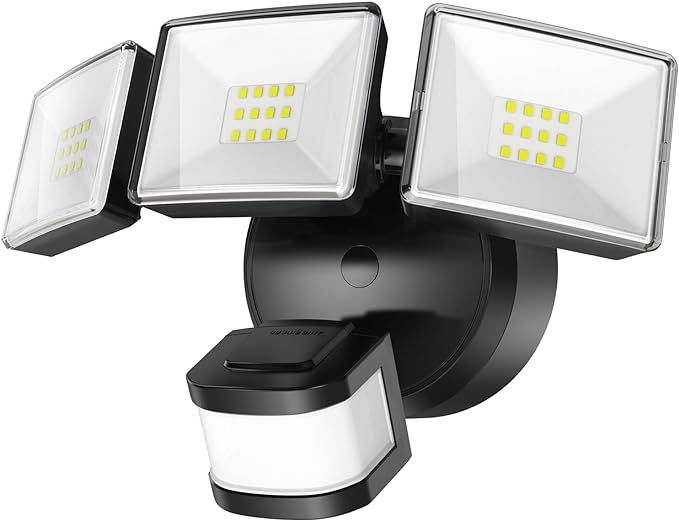 OREiN Motion Sensor Outdoor Flood Light, 26W 3500LM LED Security Light, 240° 40FT Detection, Dusk to Dawn/Auto/Test Modes, IP65 Waterproof for Garage, Yard, Porch, Driveway (Hardwired)