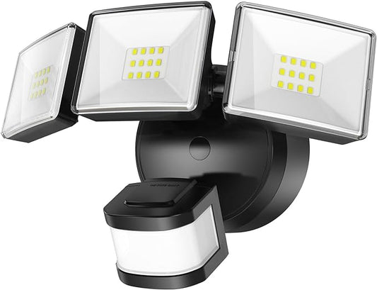 OREiN Motion Sensor Outdoor Flood Light, 26W 3500LM LED Security Light, 240° 40FT Detection, Dusk to Dawn/Auto/Test Modes, IP65 Waterproof for Garage, Yard, Porch, Driveway (Hardwired)
