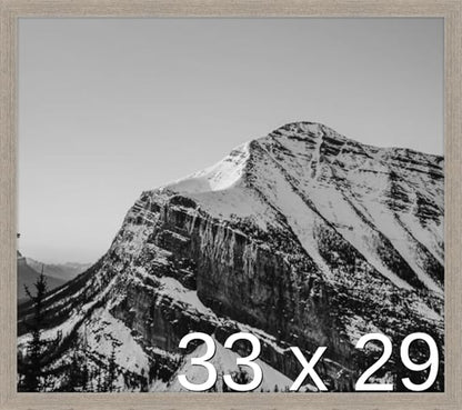 Frame It Easy 33 x 29 Rustic Gray Wood Frame (Derby)
