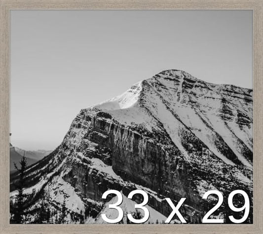 Frame It Easy 33 x 29 Rustic Gray Wood Frame (Derby)