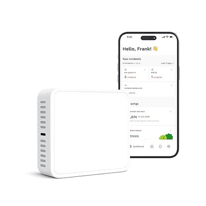 Layla Eco Air Quality Sensor & Air Quality Monitor Indoor – Smart Indoor Air Quality Monitor with PM2.5, VOC, Temperature & Humidity | Air Quality Tester for Home, Office & Rentals