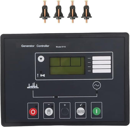 Generator Electronic Controller Module Control Panel with 132 x 64 Pixel LCD Display Compatible with DSE5110, Features Maintenance Cycle Reminders and Remote Network Monitoring