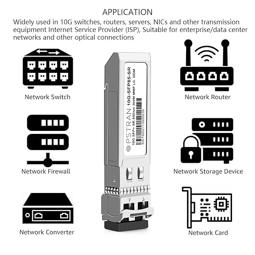 OPSTRAN 10GBASE-SR SFP+ Optical Transceiver Module Compatible with HPE BladeSystem 455883-B21 850nm 300m DDM Duplex LC MMF 4 Pack