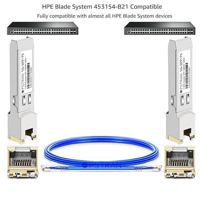 OPSTRAN 1000BASE-T SFP RJ45 Copper Transceiver Module Compatible with HPE BladeSystem 453154-B21 100m Cat 5e/6/6a 4 Pack