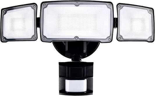 AWSENS 40W LED Security Lights Motion Sensor Light Outdoor, 180 Degree, 4000LM, 5000K, ETL Water Resistant, 3 Head Motion Detected Flood Light for Garage, Yard, Porch